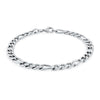 Italgem Steel 6MM Figaro Bracelet Bracelet
