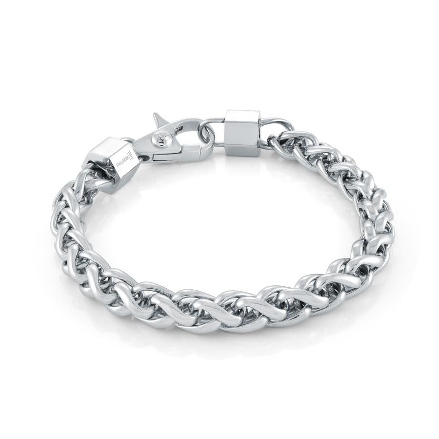 Italgem Steel 8MM Wheat Bracelet