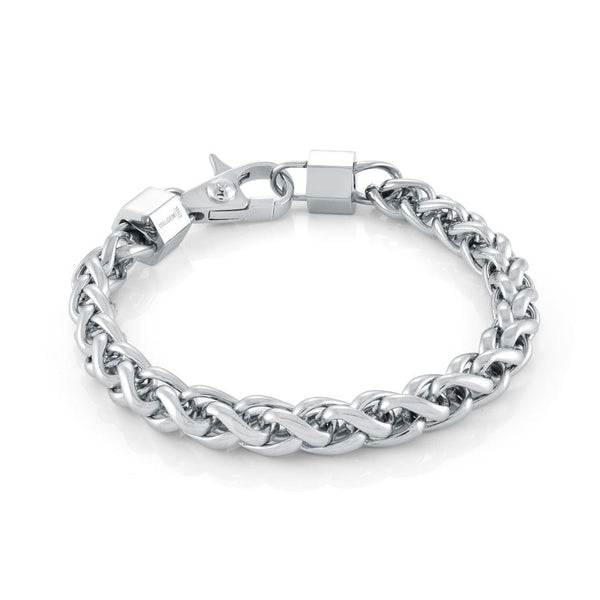 Italgem Steel 8MM Wheat Bracelet