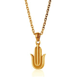 Italgem Steel Hamsa Moderno Pendant