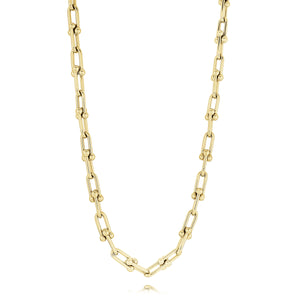 Italgem Steel U-Link Polished Necklace