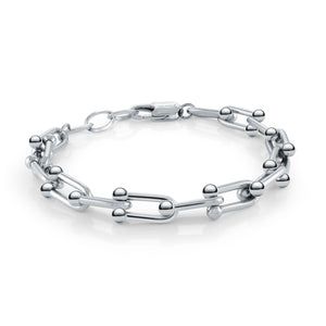 Italgem Steel U-Link Polished Bracelet